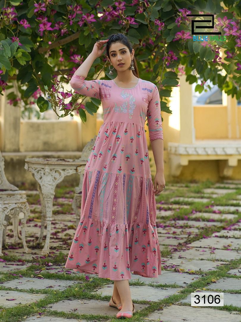 Blue Hills Livik 11 Heavy Cotton Fancy Festive Wear Designer Anarkali Kurti Collection